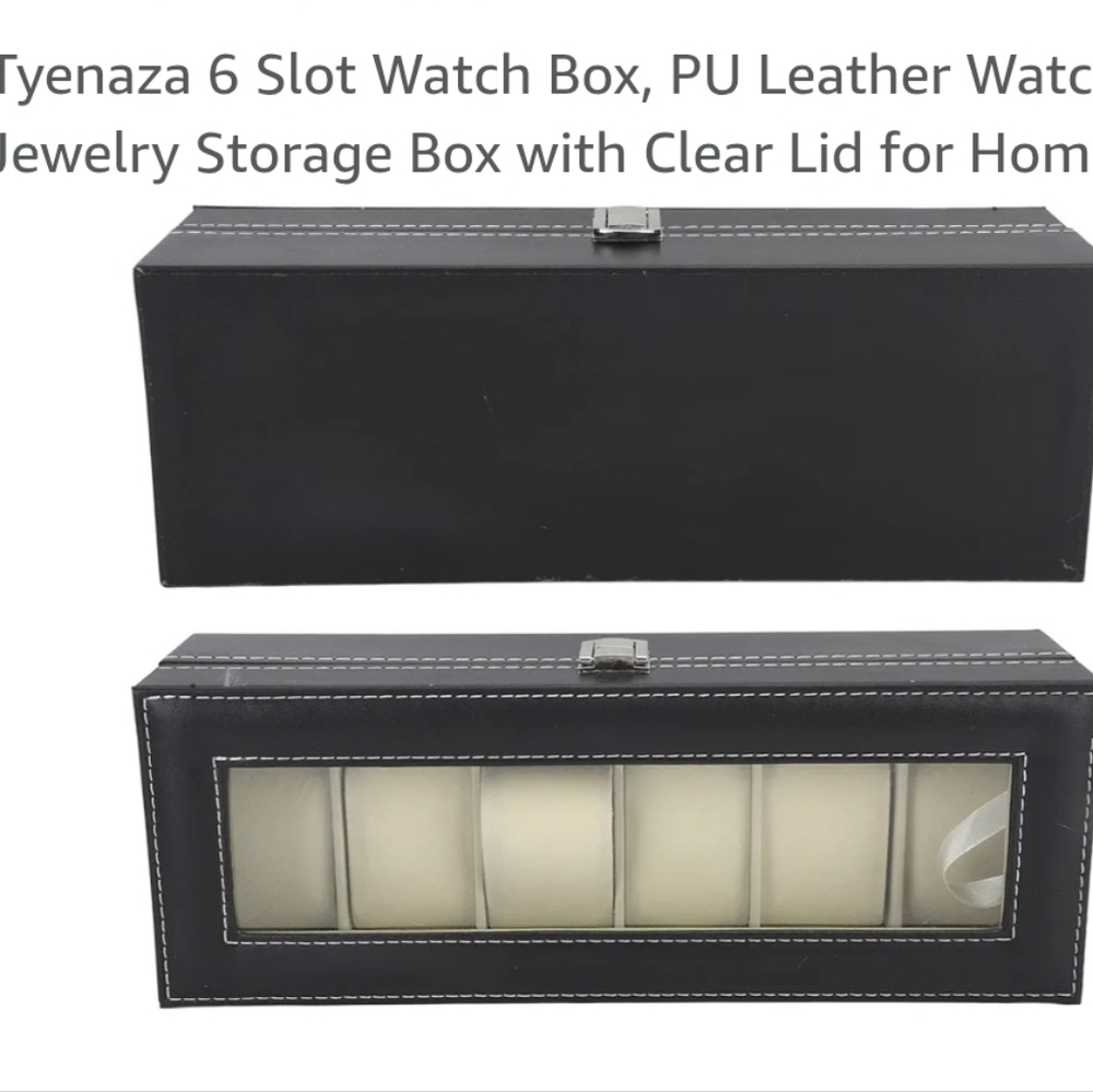 Black Leather Watch Display Box